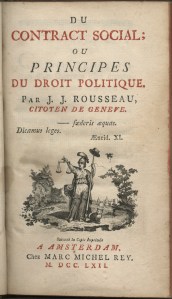 Couverture du "Contrat Social" de Rousseau